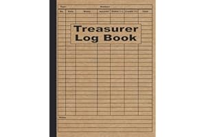 Treasurer Log Book: Income and Expense Journal Accounting Ledger Book