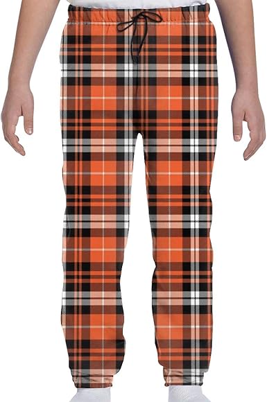 mens orange plaid pants