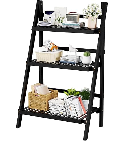 Amazon.com : COSTWAY Bamboo Plant Stand, Foldable Multifunctional
