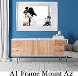 YiPinYin White A1 Boxed Gallery Frames Set of 3 for A2 Photos - MDF view 5
