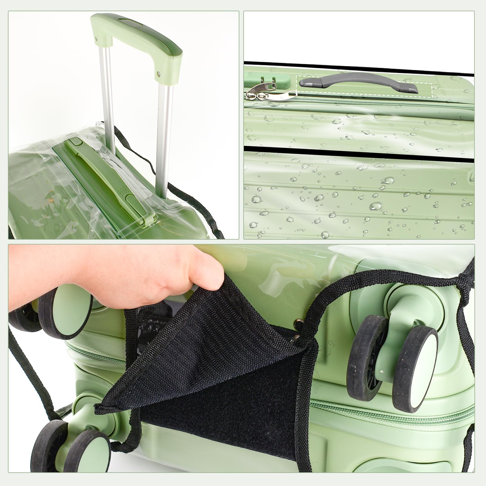 3 Pieces Thicken Clear Luggage Cover Protector, 20