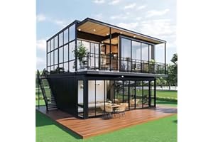 Container House Prefabricated Tiny Home for Sale 40ft Two Story Expandable Modular Building, Spacious 3–4 Bedrooms with Full 