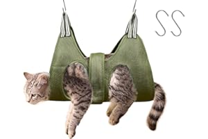 MSMUOEZ Cat and Dog Grooming Hammock with Safety Belt for Nail Clipping、Grooming,Cat Bathing Bag for cat Nail Trimming,Pet Claw Care Bag, Dog Grooming Harness（S,Be Sure to Check The Size Chart）