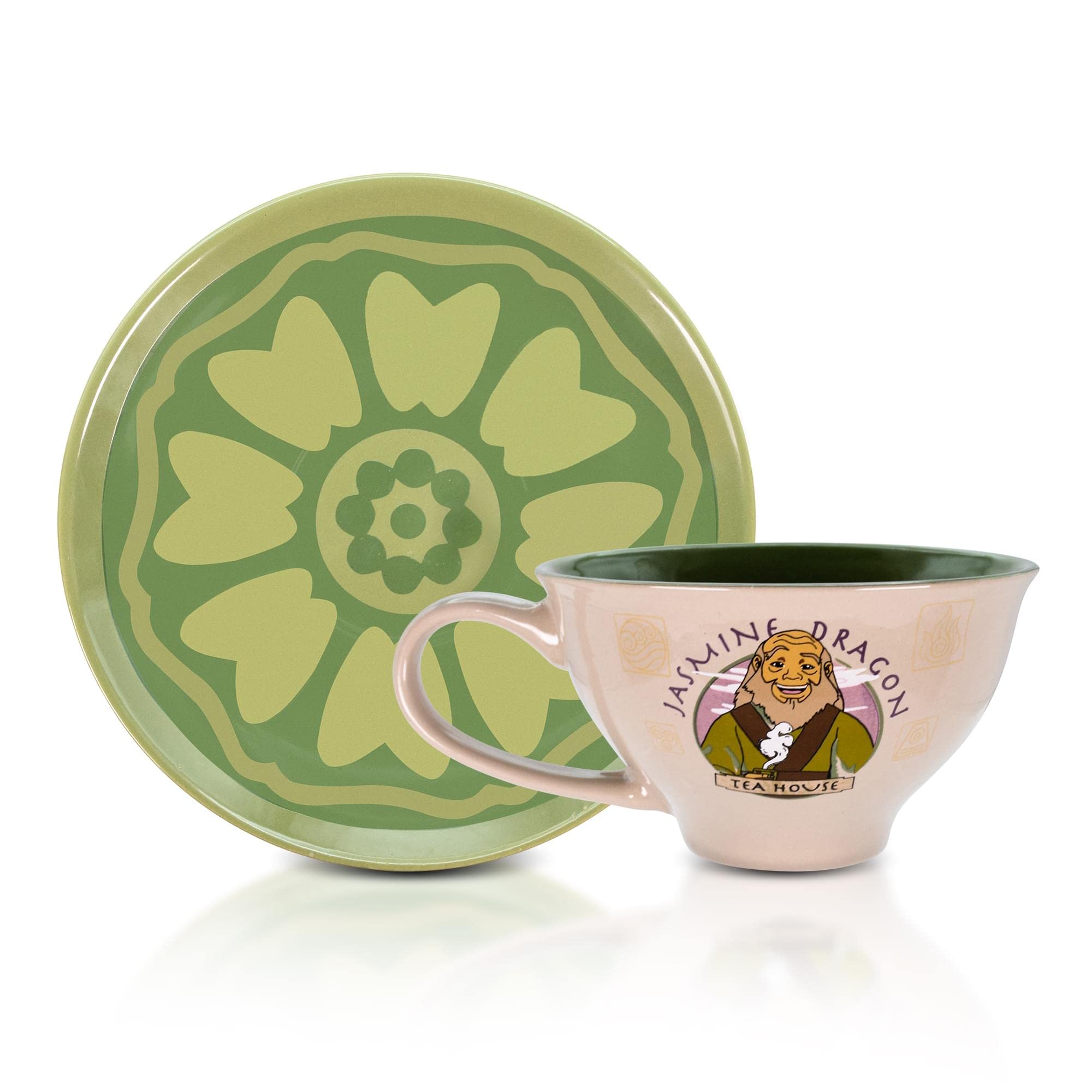 Avatar: The Last Airbender Jasmine Dragon 12-Ounce Ceramic Teacup and Saucer Set