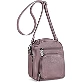 FADEON Small Purses for Women Crossbody Bags, Designer PU Leather Mini Cross Body Purse Travel Shoulder Bag Card Slots