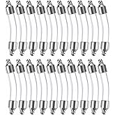 HARFINGTON 20 Pcs Name on Rice Glass Vial Pendant 6mm Width Mini Glass Bottles, for Necklace Wish Bottles DIY Pendant Craft Souvenirs