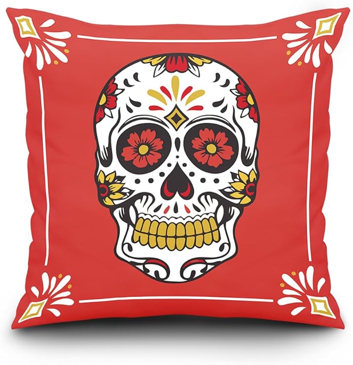 Amazon Com Day Of The Dead Sugar Skull And Flower Pattern