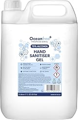 Ocean Free 70% Alcohol Hand Sanitiser Gel 5L UK Made Surgical Grade