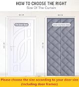 Homebay Magnetic Thermal Insulated Door Curtain Thick Oxford Fabric Auto-Closure view 2