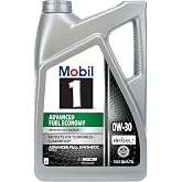 Mobil 1 Advanced Fuel Economy Full Synthetic Motor Oil 0W-30, 5 Quart | Enhanced Fuel Economy | 10,000-Mile Protection | Triple Action Formula