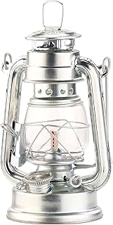 Lunartec Petrollampe Petroleum-Sturmlaterne mit Glaskolben, verzinkt, 18,5 cm (Sturm-Laterne)