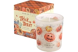 ROMIIE ZOI Scented Fall Candle - Halloween Trick or Treat - 6oz Soy Wax Candle for Autumn, Gift for Her/Him