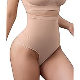 Mobeso Tummy Control Thong Shapewear for Women Seamless Body Shaper Panties High Waisted Shaping Underwear