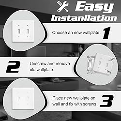 Decorator Wall Plate Double Toggle Light Switch