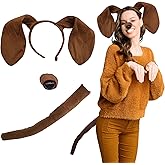 Nicky Bigs Novelties Unisex-Adult Puppy Dog Ears Headband and Tail Costume Accessory Kit, Brown, One Size