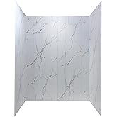 Palisade 78in x 60in x 36in Waterproof Vinyl Shower Surround Kit with Accessories in Urban Glacier