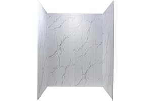 Palisade 78in x 60in x 36in Waterproof Vinyl Shower Surround Kit with Accessories in Urban Glacier