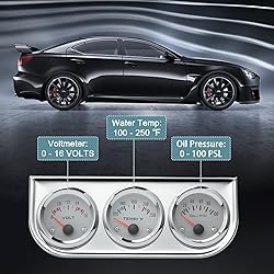 BREADEEP 52mm 3 in 1 Car Auto Gauge Kit
