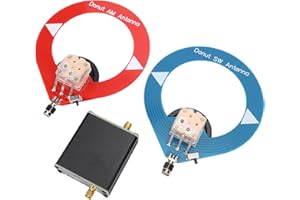 Jelquix Dual Band Donut Loop Antenna, 4MHz 24MHz SW Antenna, 500kHz to 2000kHz AM MW Indoor with Low Interference, Ideal for 