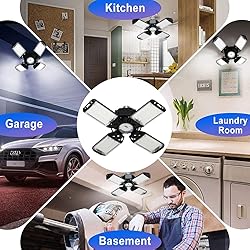 150W LED Garage Light 4Pack, 4+1 Adjustable