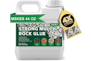 OYCEVILA Concentrate Rock Glue, Makes 44oz Mulch Glue for Landscaping, Pea Gravel Binder Spray for Outdoor, Garden, Yard, Pet-Friendly Mulch Anchor Easily Holds Rubber, Stone, Pebble, Gravel, Wood, Bark