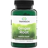Swanson Ginger Root Standardized 250 mg, 120 Capsules | Standardized to 5% Gingerols and Shogaols with Added Powdered Ginger Root, an Excellent Stomach and Digestive Tonic