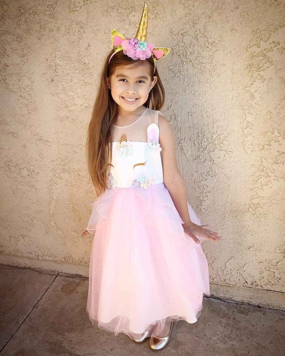 Kokowaii Fancy Girls Unicorn Dress up Fancy Costume for Pageant Party: Clothing