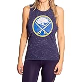 Calhoun NHL Women's Team Logo Crew Neck Space Dyed Sleeveless Tank Top Shirt