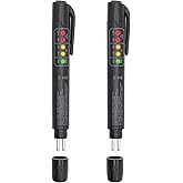 Taxutor 2pcs Brake Fluid Tester Pen Hydraulic Fluid/Liquid/Oil Moisture Analyzer with 5 LED Indicators, Auto Brake Diagnostic