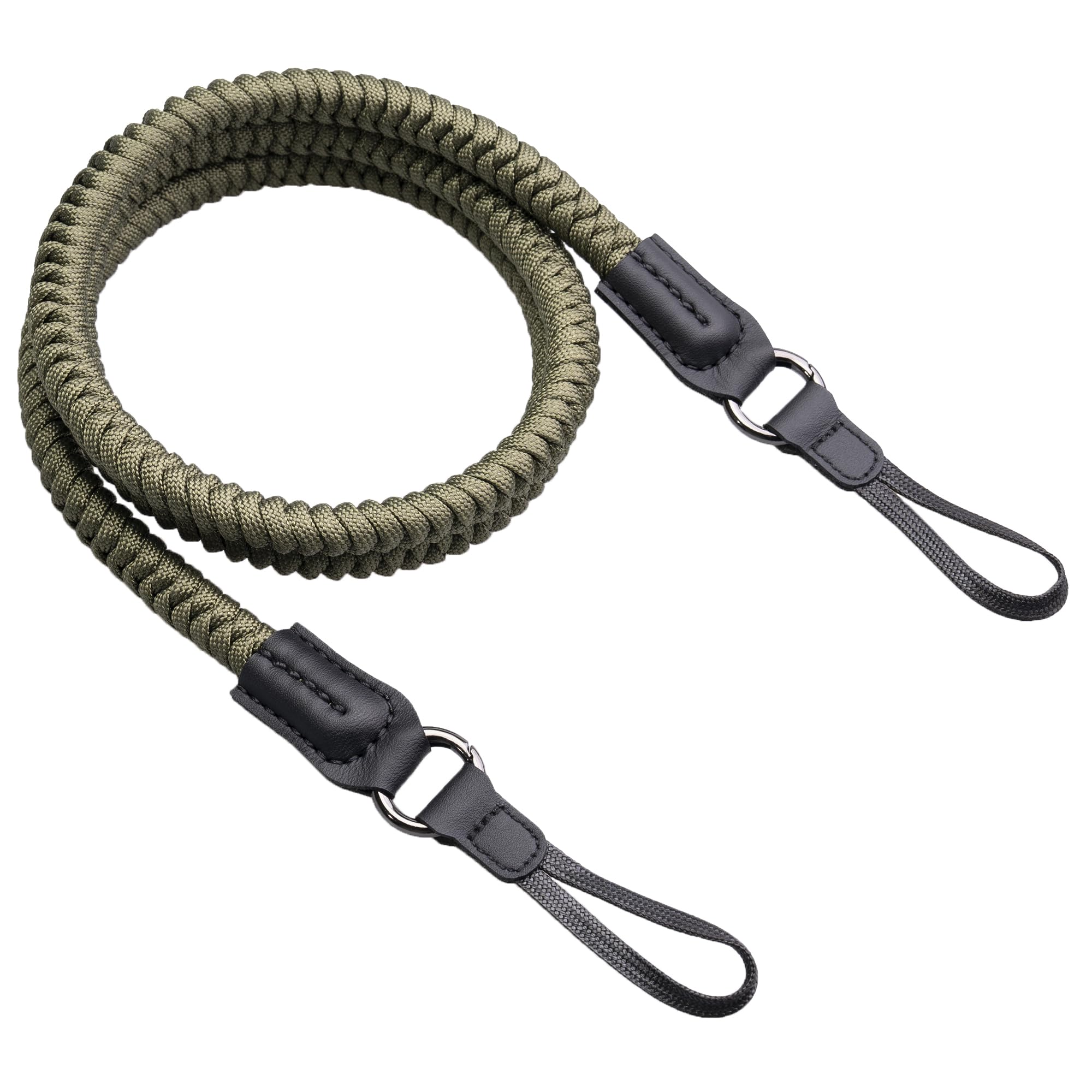 VKO Camera Strap, Quick Release Shoulder Strap, Paracord Woven Portable DSLR Camera Neck Strap, Green