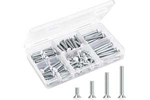 TKYPZY 120 Pack Wall Plate Screws Switch Plate Screws White Outlet Cover Screw 6-32 Thread Light Electrical Panel Screws Oval Head Milled Slot Replacement 3/8 Inch 9/16 Inch 3/4 Inch 1 Inch Long (White)