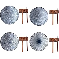 UgyDuky 4 Sets Ceramic Ramen Bowls Japanese Large Noodle Bowl Set Ramen Noodle Soup Bowls with Spoons, Chopsticks and Chopsti