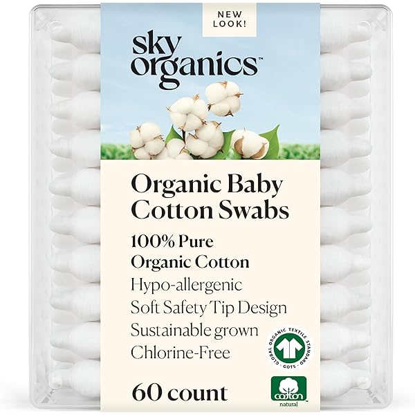 Cotons-tiges En Papier Coloré – Lot De 200, Bâton En Papier Naturel, Coton Bio, Boîte Ronde Bleue