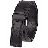 Dickies Men's Leather Mechanic No-Scratch Work Belt - Buckleless, Snap-On Belt