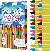 ACWOO 28 Color Face Body Crayon Kit Non-Toxic Safe for Kids Halloween Party view 7