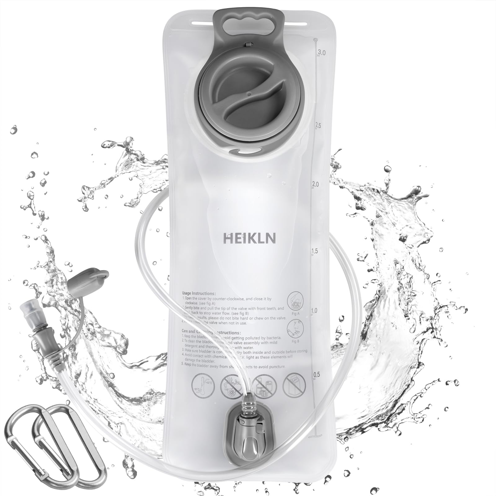 Photo 1 of Hydration Bladder 3 Liter,Water Bladder for Hiking Backpack,Leak Proof Water Bladder Bag, BPA Free Military Water Storage Bladder, Hydration Pack for Bicycling Hiking Camping Hunting Running