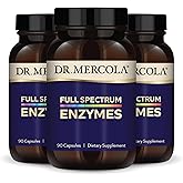 Dr. Mercola Full Spectrum Enzymes - 22 Different Enzymes - Supports Digestive & Immune Health - Helps Digest Carbohydrates, Fats & Proteins - Non-GMO, Gluten-Free & Soy-Free - 90 Capsules (3 Pack)