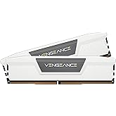 CORSAIR Vengeance DDR5 RAM 32GB (2x16GB) 6400MHz CL32-40-40-84 1.4V AMD Expo Intel XMP 3.0 Desktop Computer Memory – White (C