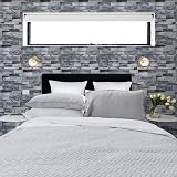 Ohmywor Brick Self Adhesive Grey Wallpaper 45x1000CM Peel and Stick view 2
