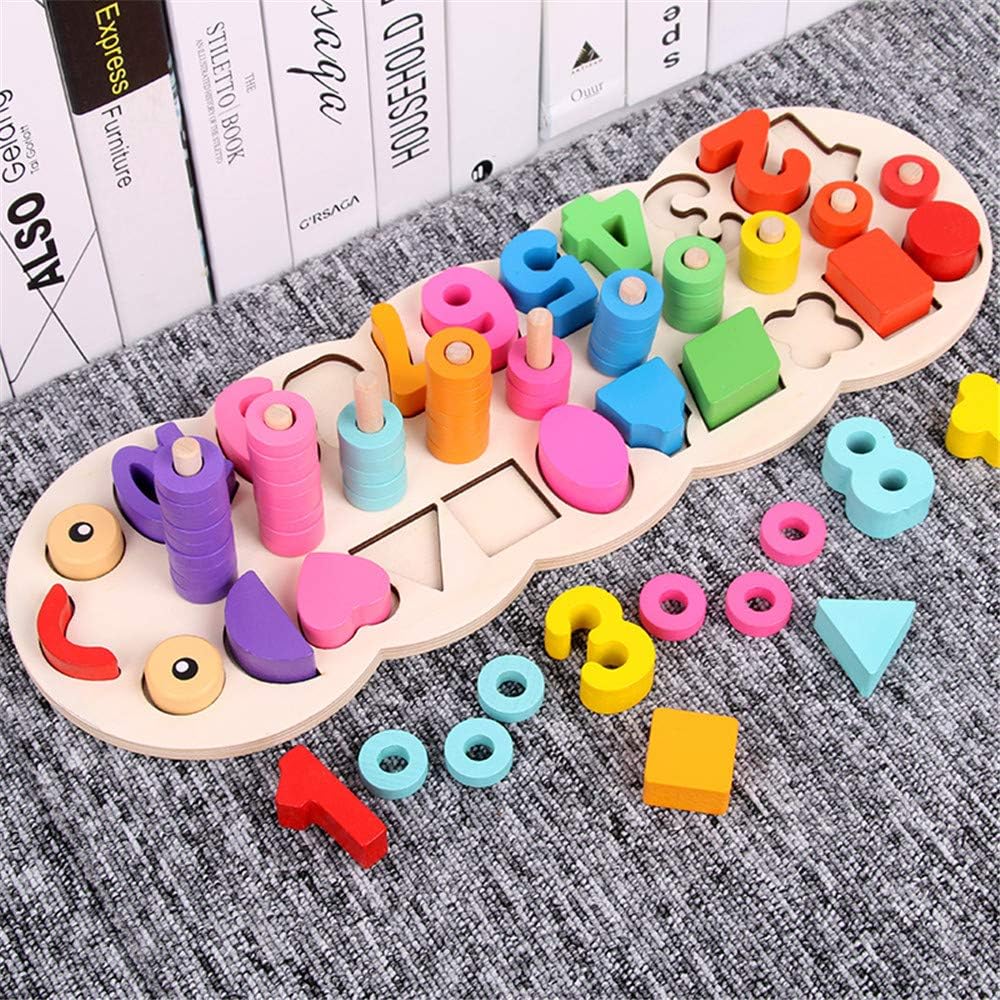 MYYXGS Puppet wooden toy construction brick colorful building blocks suitable for boy girl 1 1