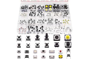 TWTADE 260Pcs Micro Momentary Tactile Push Button Switch 26 Values 4 pin/3 pin/2 pin Tact Switch Assortment Kit