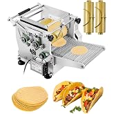 VEVOR Electric Tortilla Maker, Automatic Corn Tortilla Making Machine with Non-Stick Coating and Two Molds(4 in + 6 in), Electric Chapatti Machine Suitable for Produce Sopes Pita Tortilla Pizza