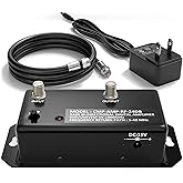 THE CIMPLE CO Antenna Amplifier, Digital TV Signal Booster, Adjustable Gain, 24 dB Distribution, NTSC, ATSC, FM, UHF, VHF, 10