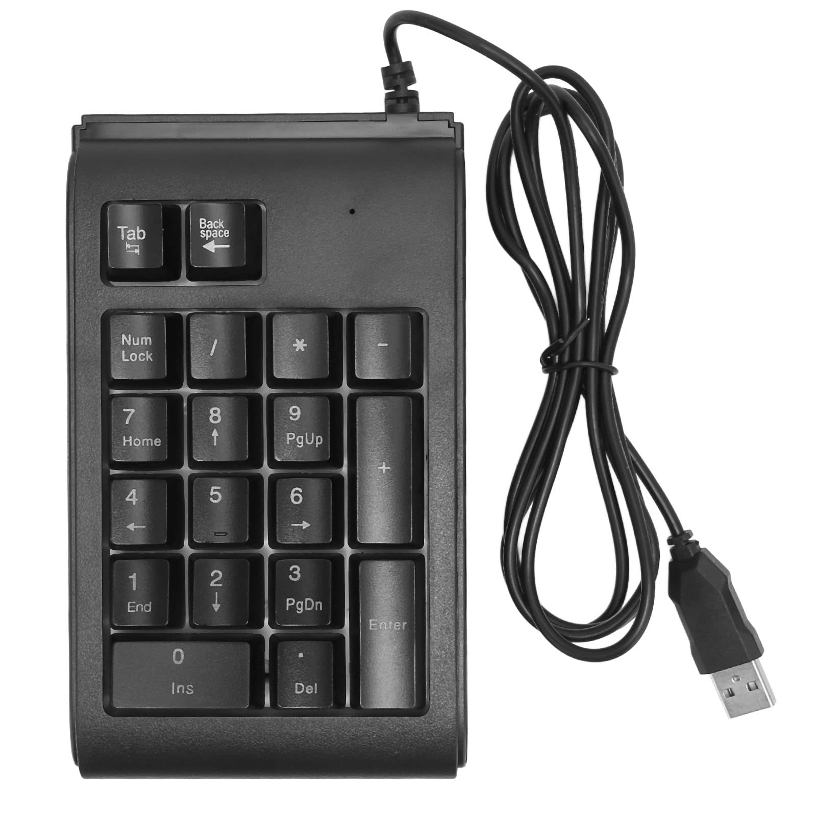 ASHATA USB Wired Numeric Keypad,Number Pad 19 Keys USB Numeric Keypad with RGB Backlight,Waterproof Portable,for Notebook Laptop Computer(Black)