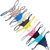 Faringoto Men's Ice Silk Thong G String Lingerie For Men Sretch G-string T-back Micro