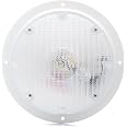 Lumitronics RV Trailer Camper 5th Wheel LED Round Surface Mount Scare Light, Mounting Gasket Included (White)
