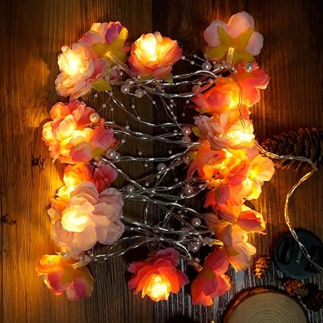 Anzome Led Lichterkette 2 4m 20led Warmweiss Blumen Lichterkette Romantisch Deko Fur Hochzeit Party Geschenk Tischdeko Balkon Schlafzimmer Batteriebetrieben Batterie Nicht Enthalten Amazon De Beleuchtung