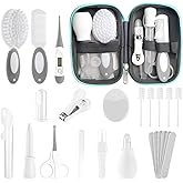Baby Healthcare and Grooming Kit for Newborn Kids, 24PCS Upgraded Safety Baby Care Kit, Newborn Nursery Health Care Set, Baby Care Product (Grey White)