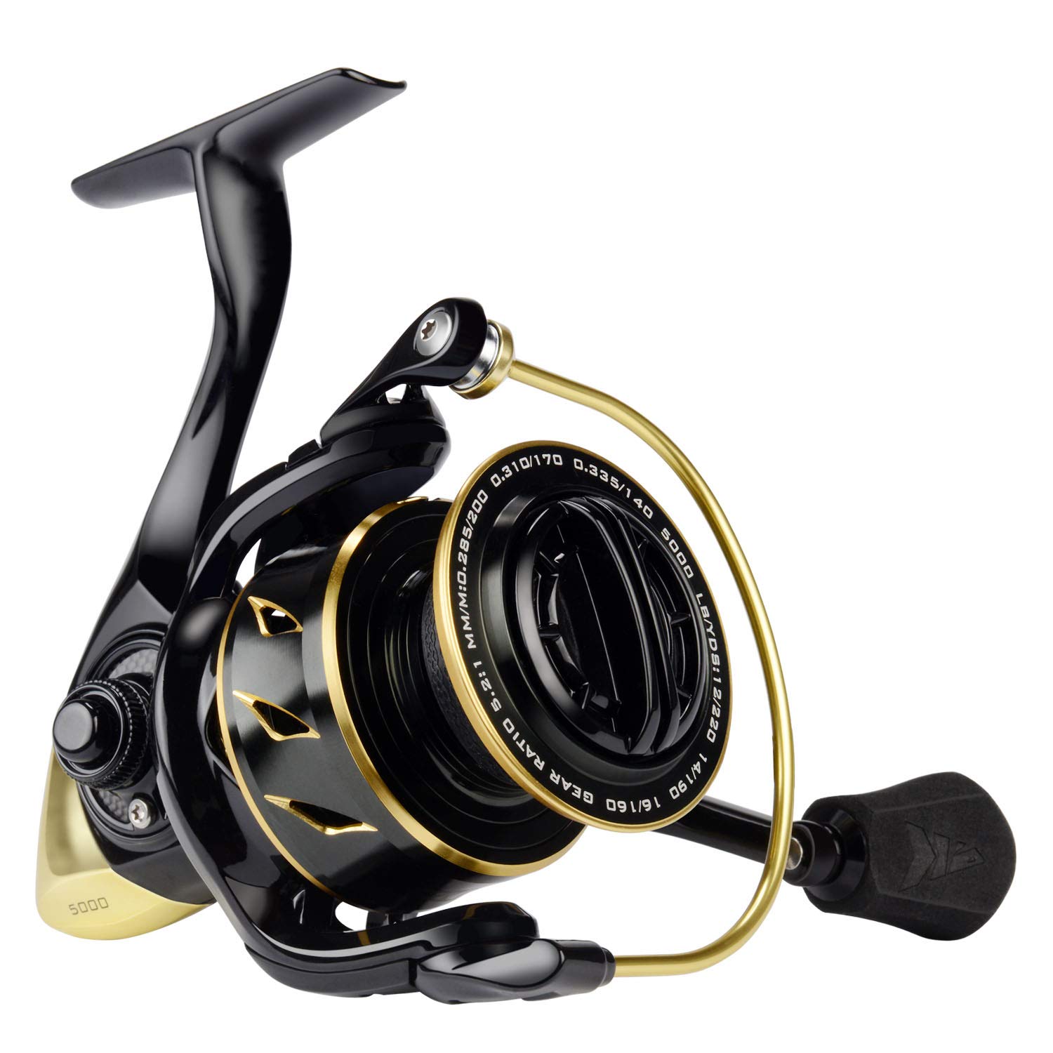 KastKing Sharky III Gold Fishing Reel, Aluminum Alloy Body Spinning