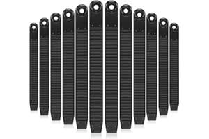 Knitgrip 12 Pcs Snowboard Ankle Ladder Strap Binding 7.8 x 0.8 Inch Black Snowboard Straps Parts for Shoes Bindings Accessories Replacement Men